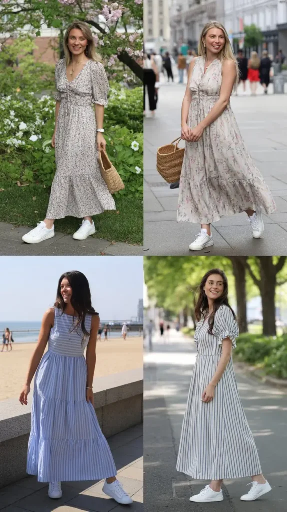 Maxi Dress with Sneakers