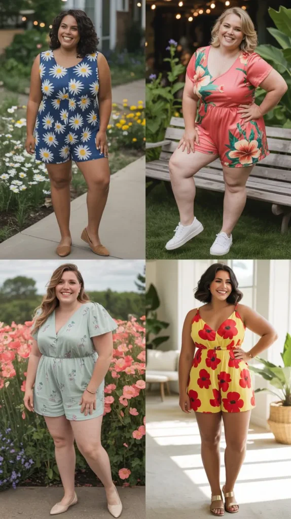 Floral Romper With Flats