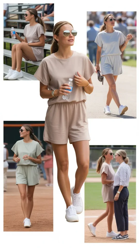 Casual Romper with Sneakers