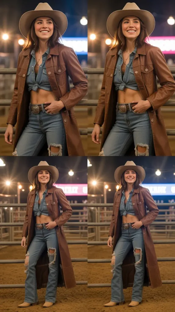 Leather Jacket Rodeo Rebel Look