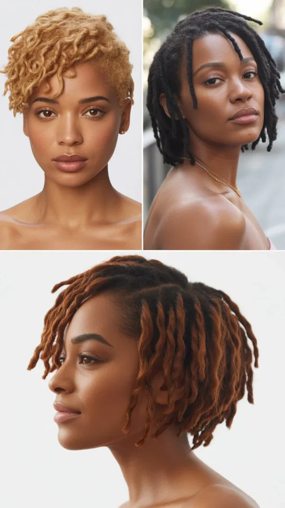 Asymmetrical Short Locs