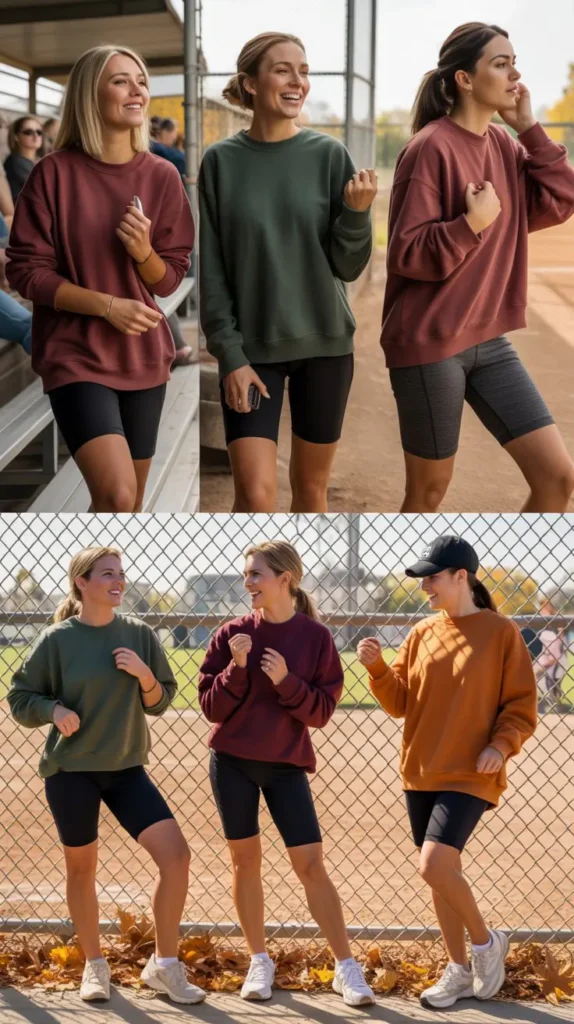Oversized Sweatshirt and Biker Shorts