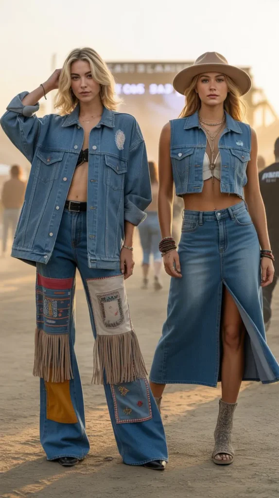 Denim-on-Denim Looks
