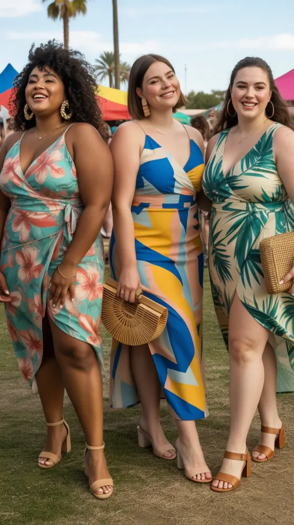  Printed Wrap Dress