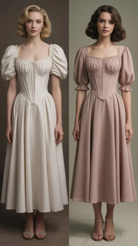 Vintage-Inspired Tea-Length Dress