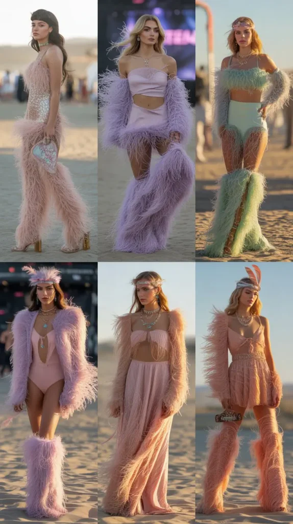 Feather Detail Outfits