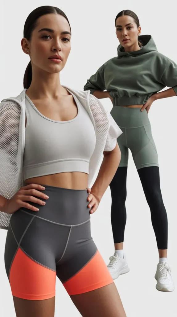 Athletic Shorts With Compression Tights