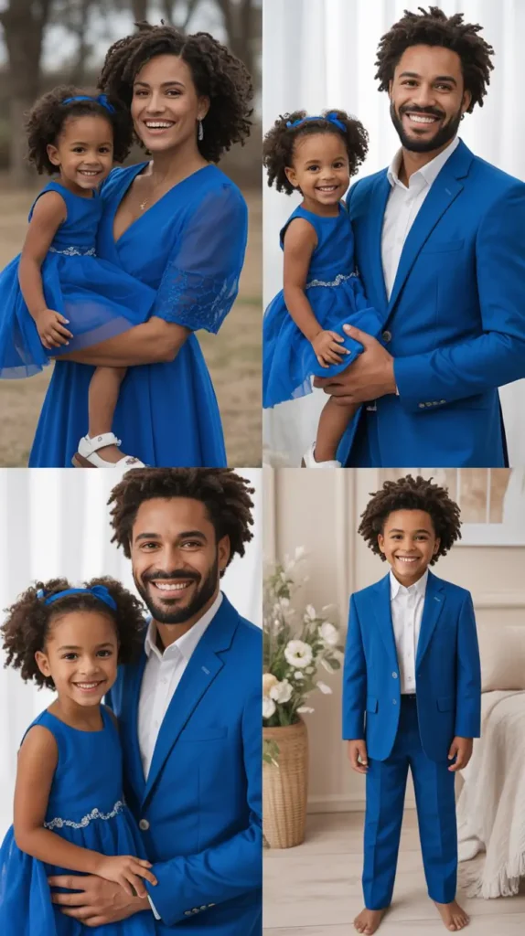 Royal Blue Easter Family Fashion