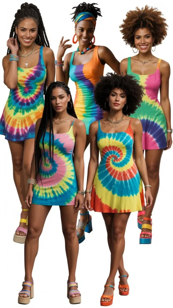 Tie-Dye Mini Dresses