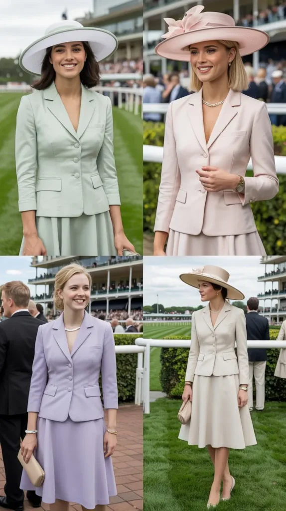 Chic Pastel Blazer and Skirt Set