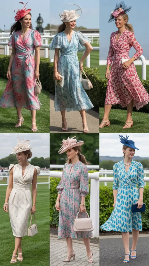 Printed Wrap Dress Outfit
