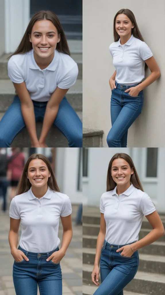  Polo T-Shirt with Skinny Jeans