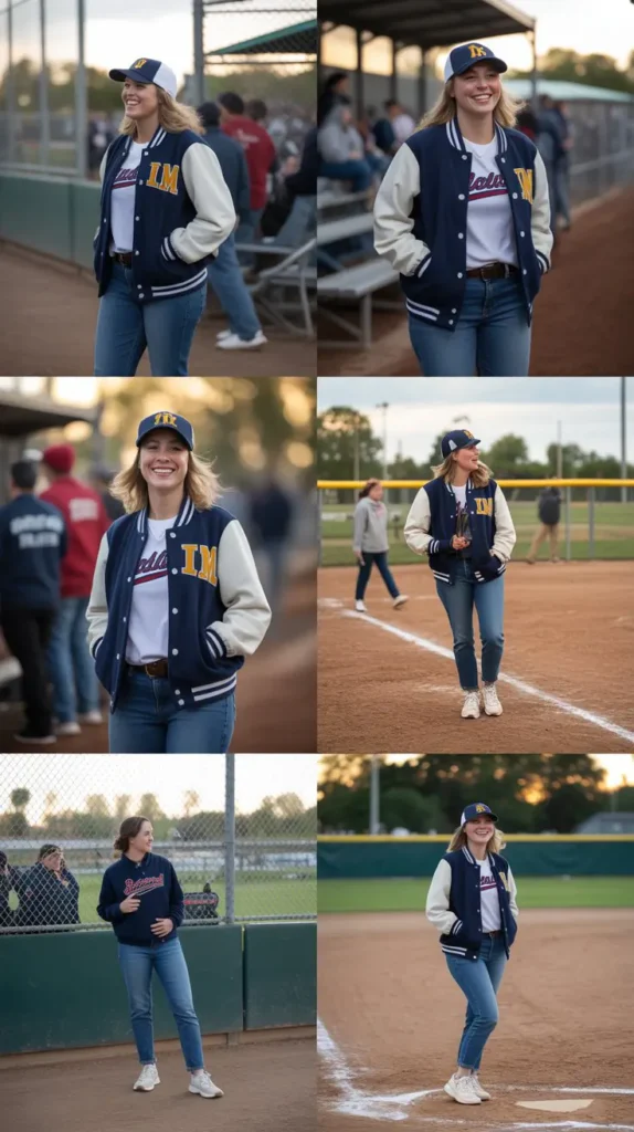 Varsity Jacket and Jeans Outfit