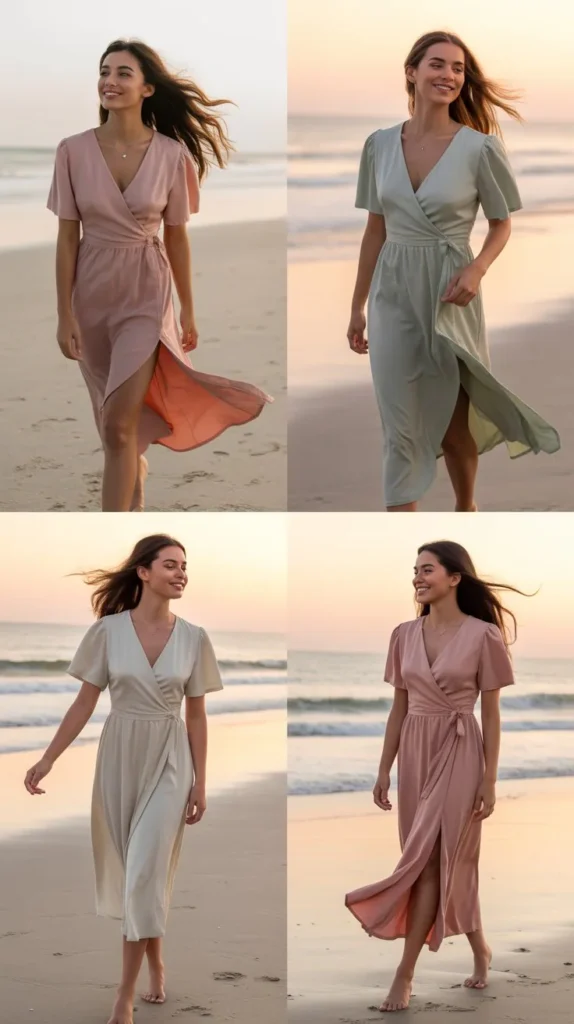 Wrap Dresses for Elegant Coastal Walks
