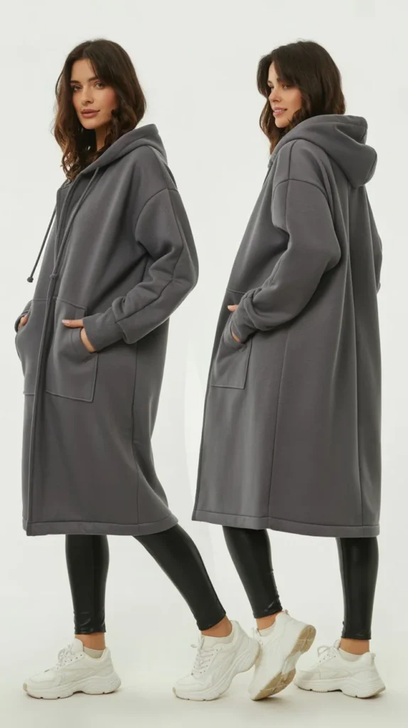 Hoodie with Long Coat