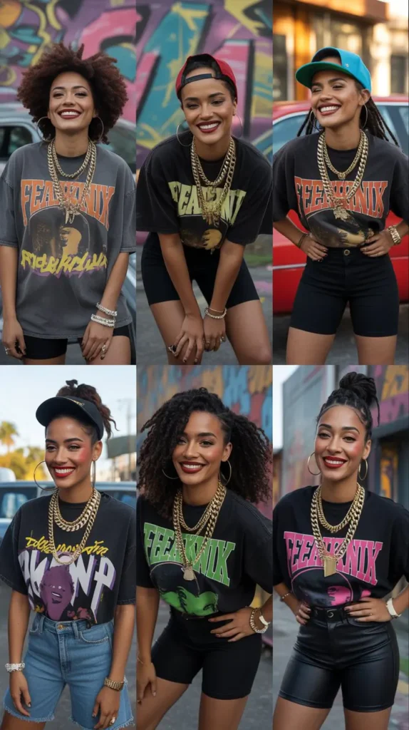  Graphic Oversized T-Shirts With Biker Shorts