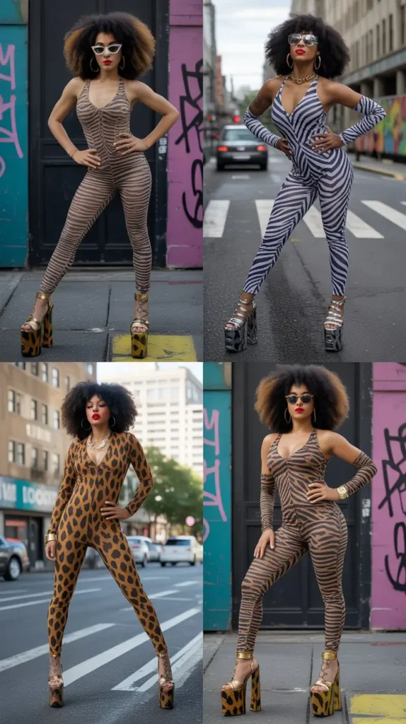 Animal Print Catsuit