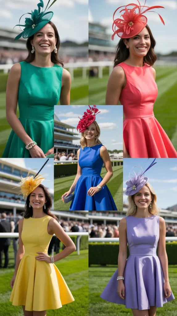 Bright Colored Fit-and-Flare Dress