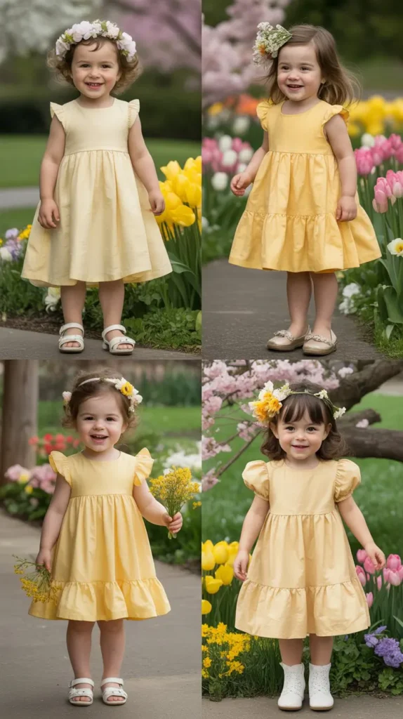 Adorable Yellow Easter Dresses For Girls