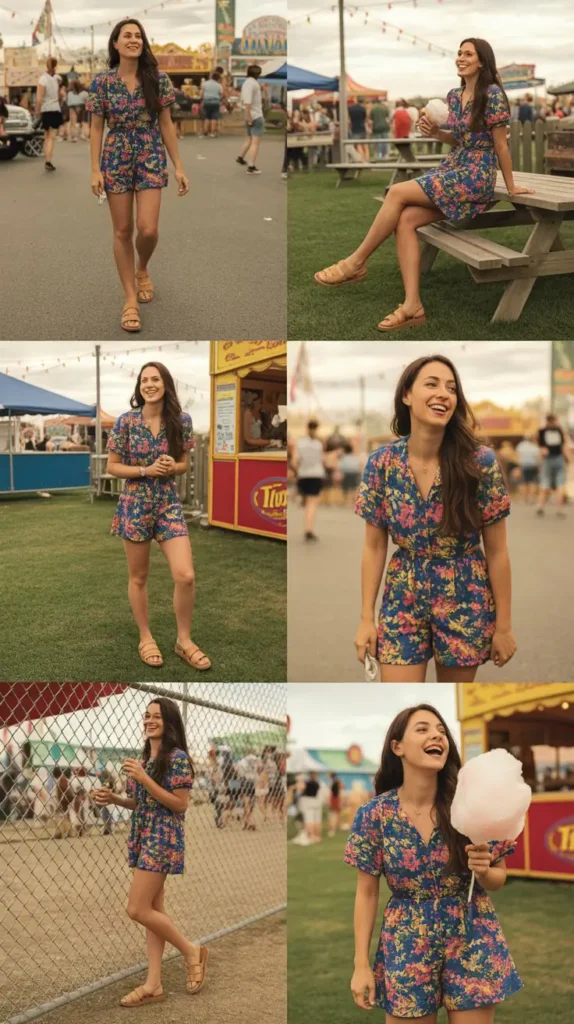 Romper With Flat Sandals