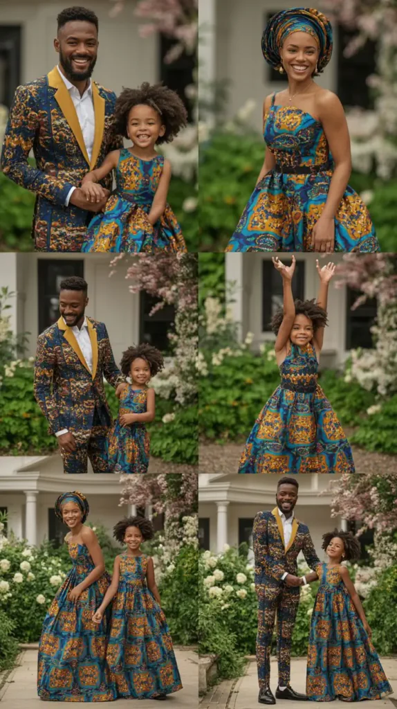 2. Matching African Print Easter Styles