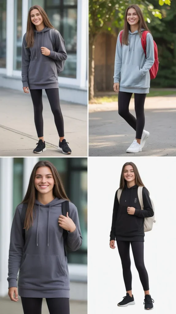 Hoodie Dress with Leggings