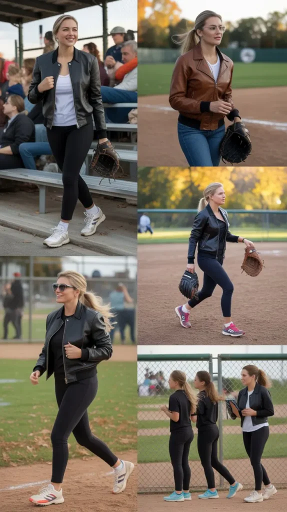 Leather Jacket With Sneakers