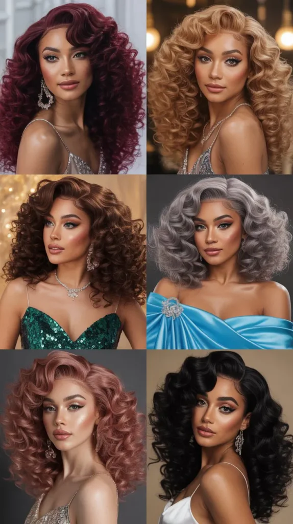 Colored Curly Wig Style