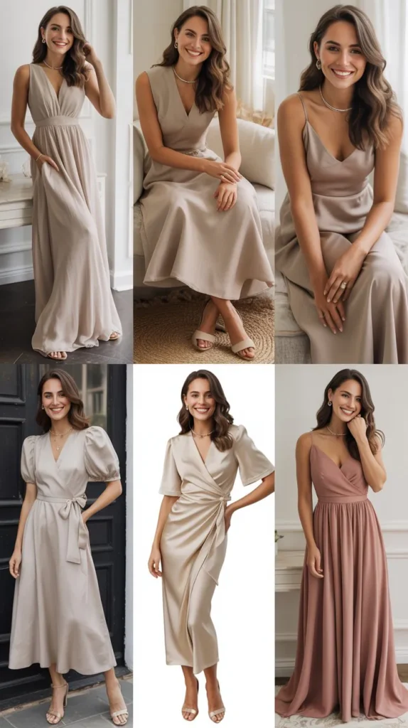 Soft Neutral Toned Dresses