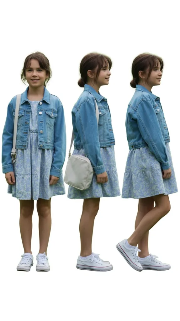 Denim Jacket with Summer Dress