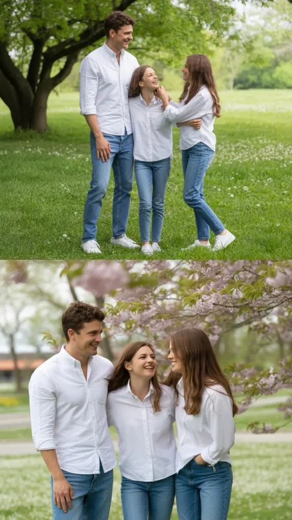 White and Denim Classic Combination
