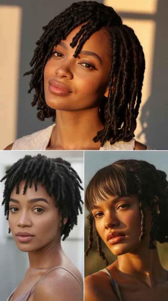  Locs with Bangs