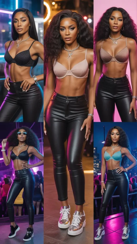 Leather Pants With Bralette
