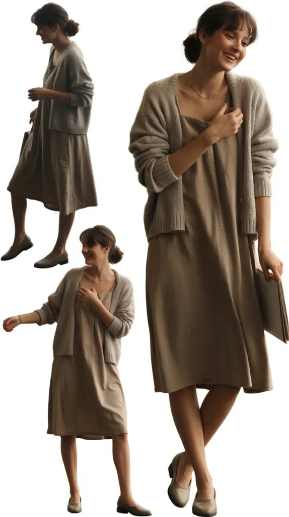Cardigan Over School Dress