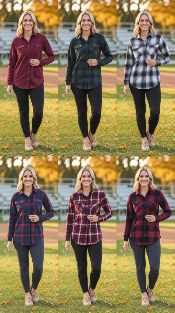 Flannel Shirt with Leggings