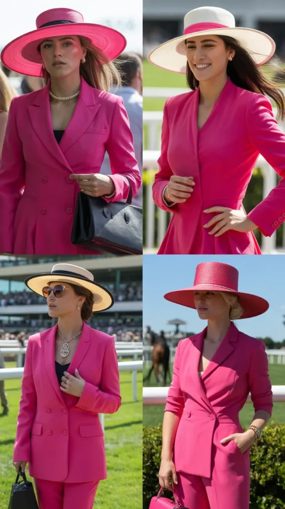  Hot Pink Power Look with Statement Hat