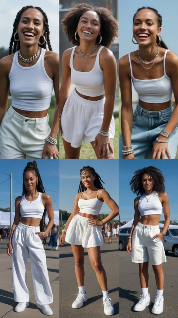 Classic All-White Freaknik Looks