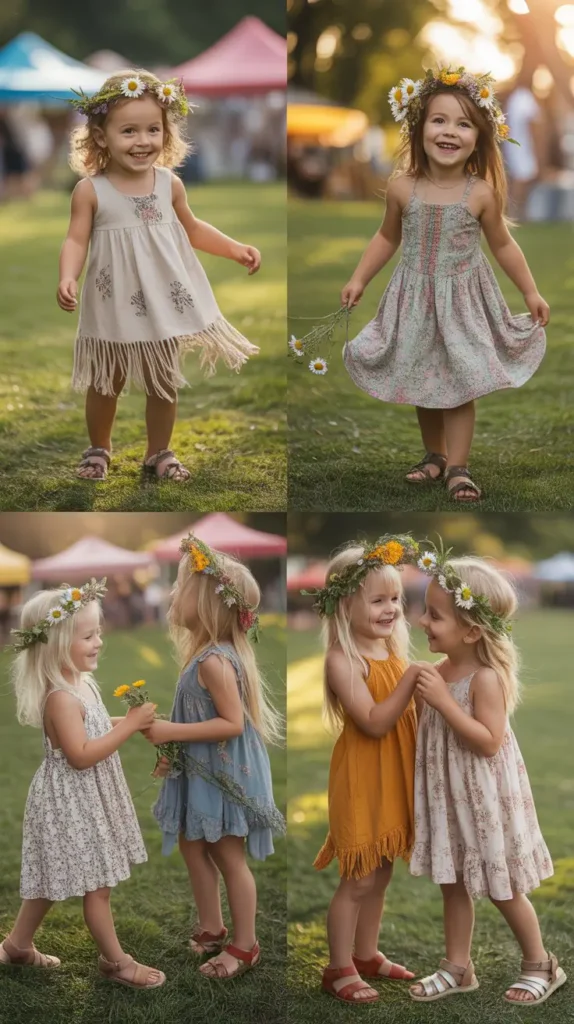 Boho Floral Dress With Fringe Details