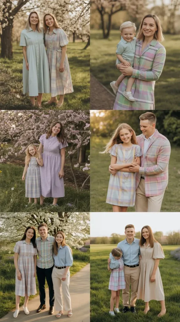 Spring Plaid Family Outfits