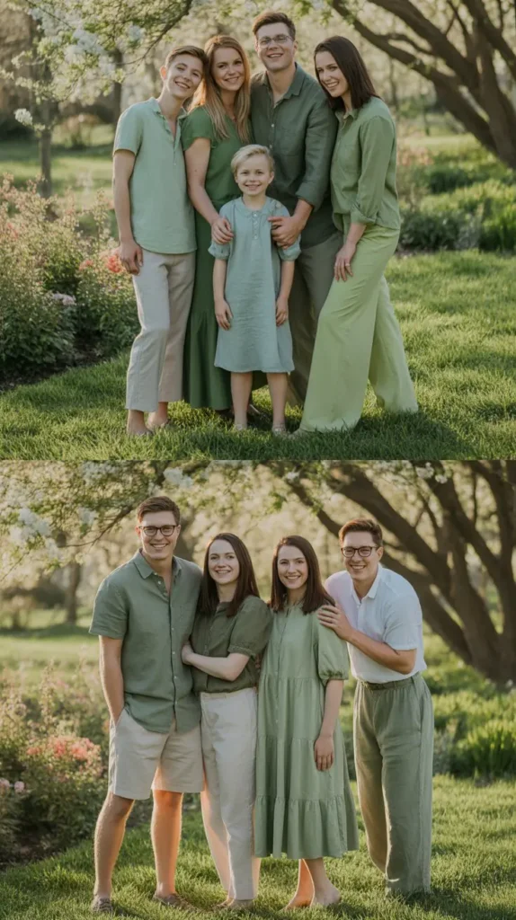Green Linen Outfits for Comfortable Spring Style