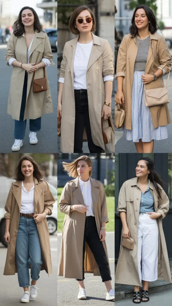 Lightweight Trench Coat With Casual Basics