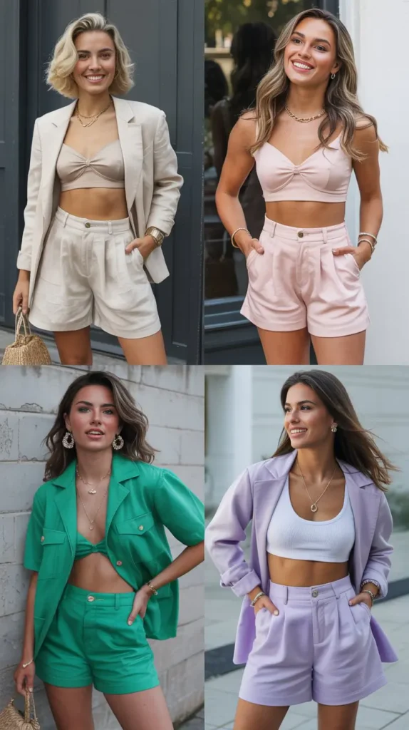 Matching Two-Piece Shorts Set
