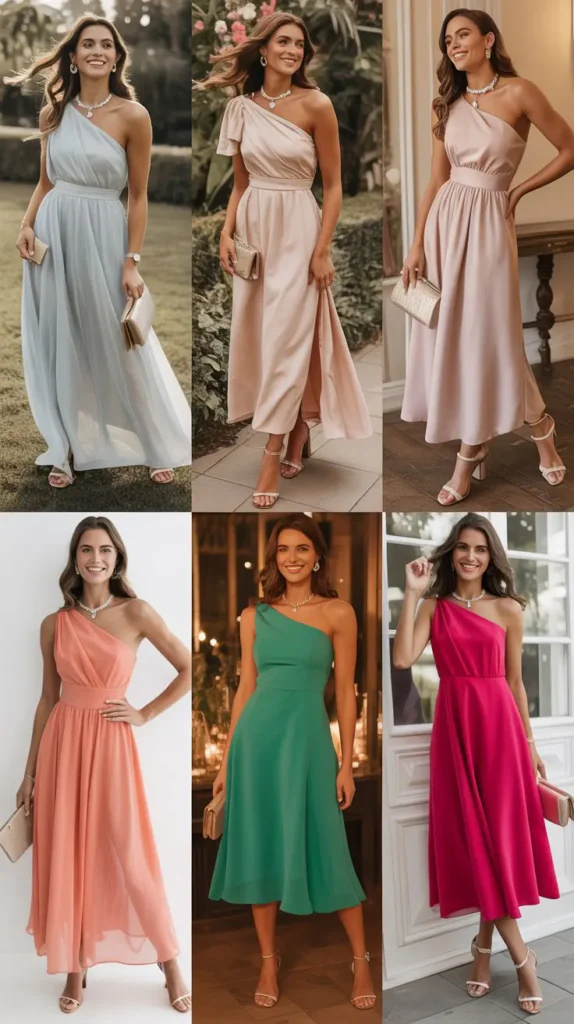 One-Shoulder Dress Sophistication