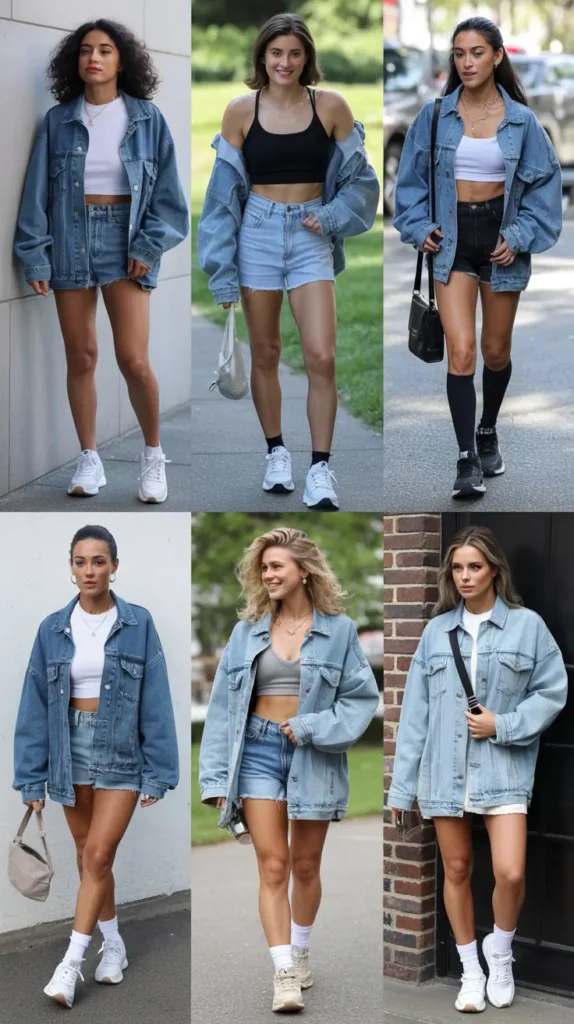 Shorts With Denim Jacket