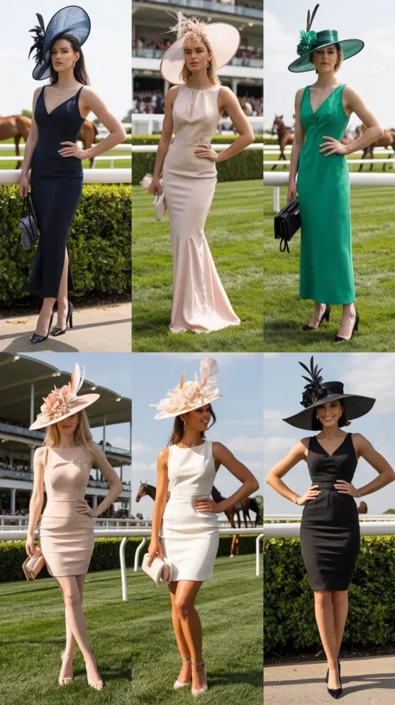 Statement Hat and Simple Dress Combination