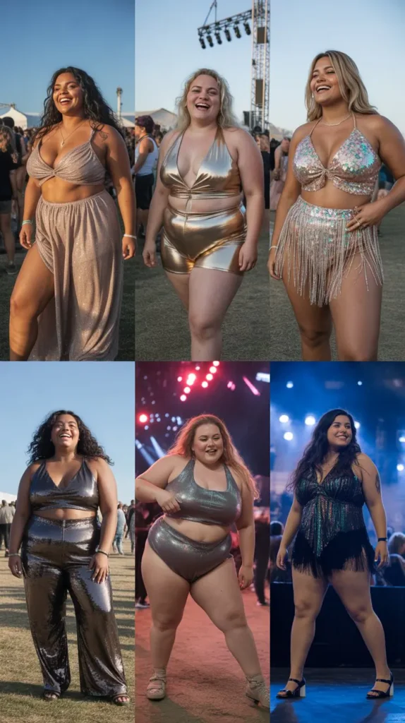 Glitter and Sequin Full Festival Look