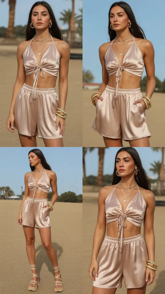 Satin Co-Ord Outfit