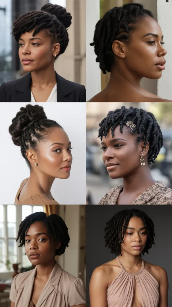 . Short Loc Updo