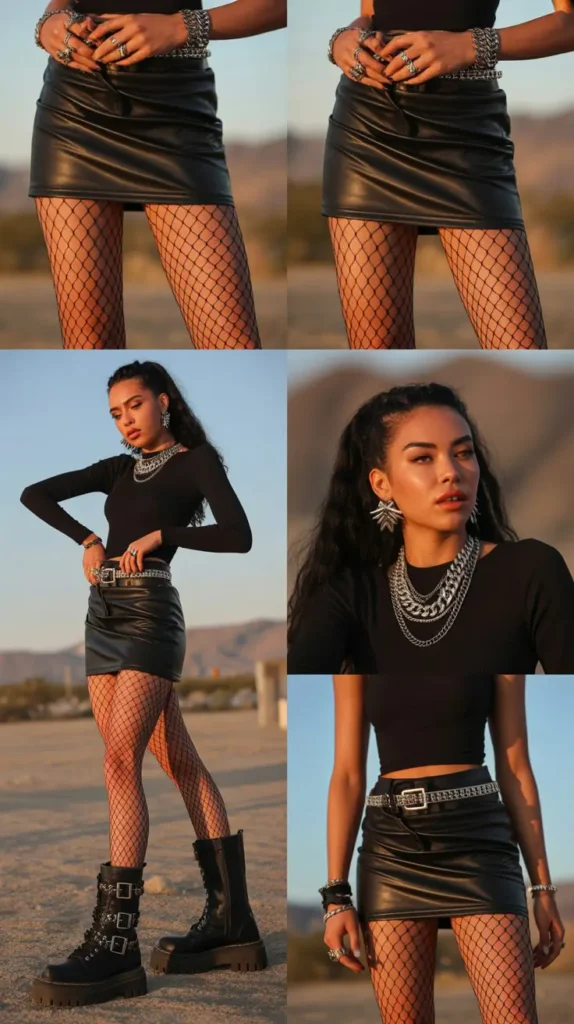  All-Black Edgy Festival Outfit
