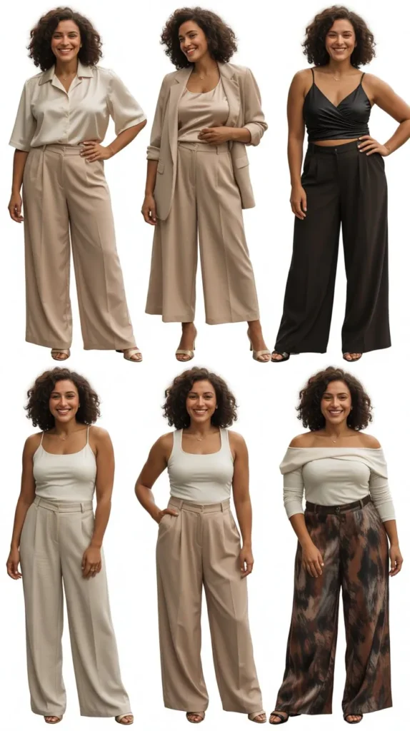 . Wide-Leg Pants with Statement Top